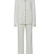 Una Crochetta Stitch Cotton Pajama Set | Green Beryl 74773-2707